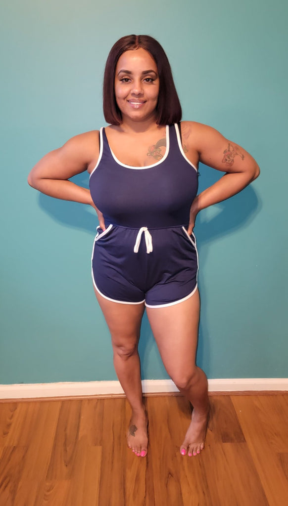 Blue Sporty Romper