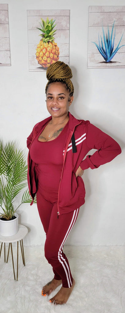 Dark Red Tracksuit