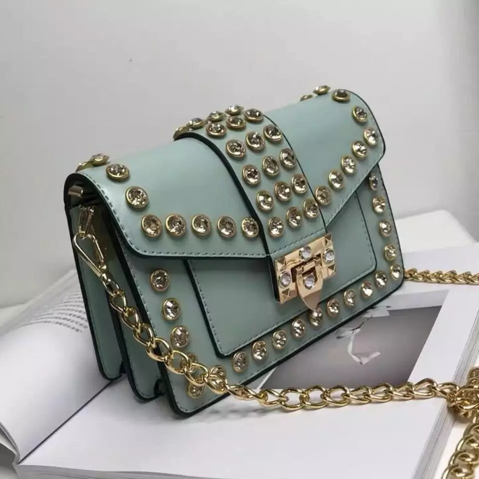 The Studded Seagreen Bag